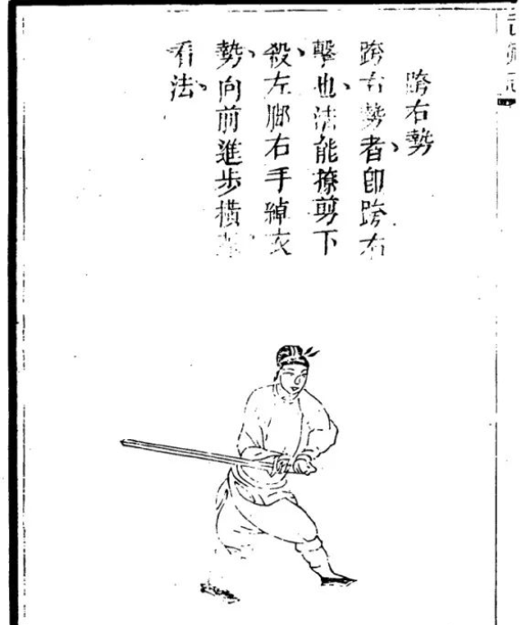 跨右势图